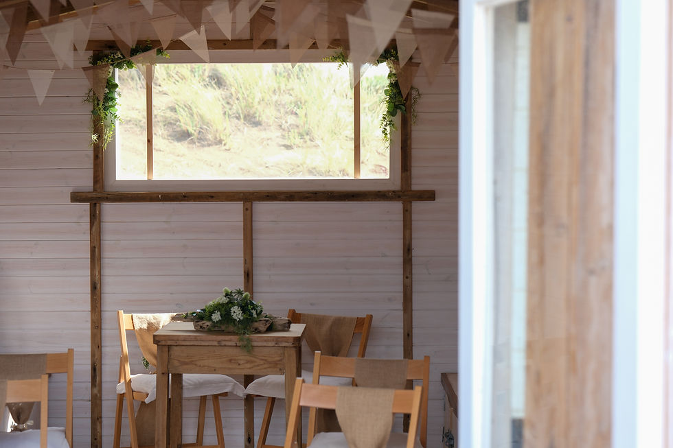 intimate cornish wedding beach hut