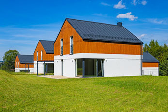 Widok na domy od tyłu