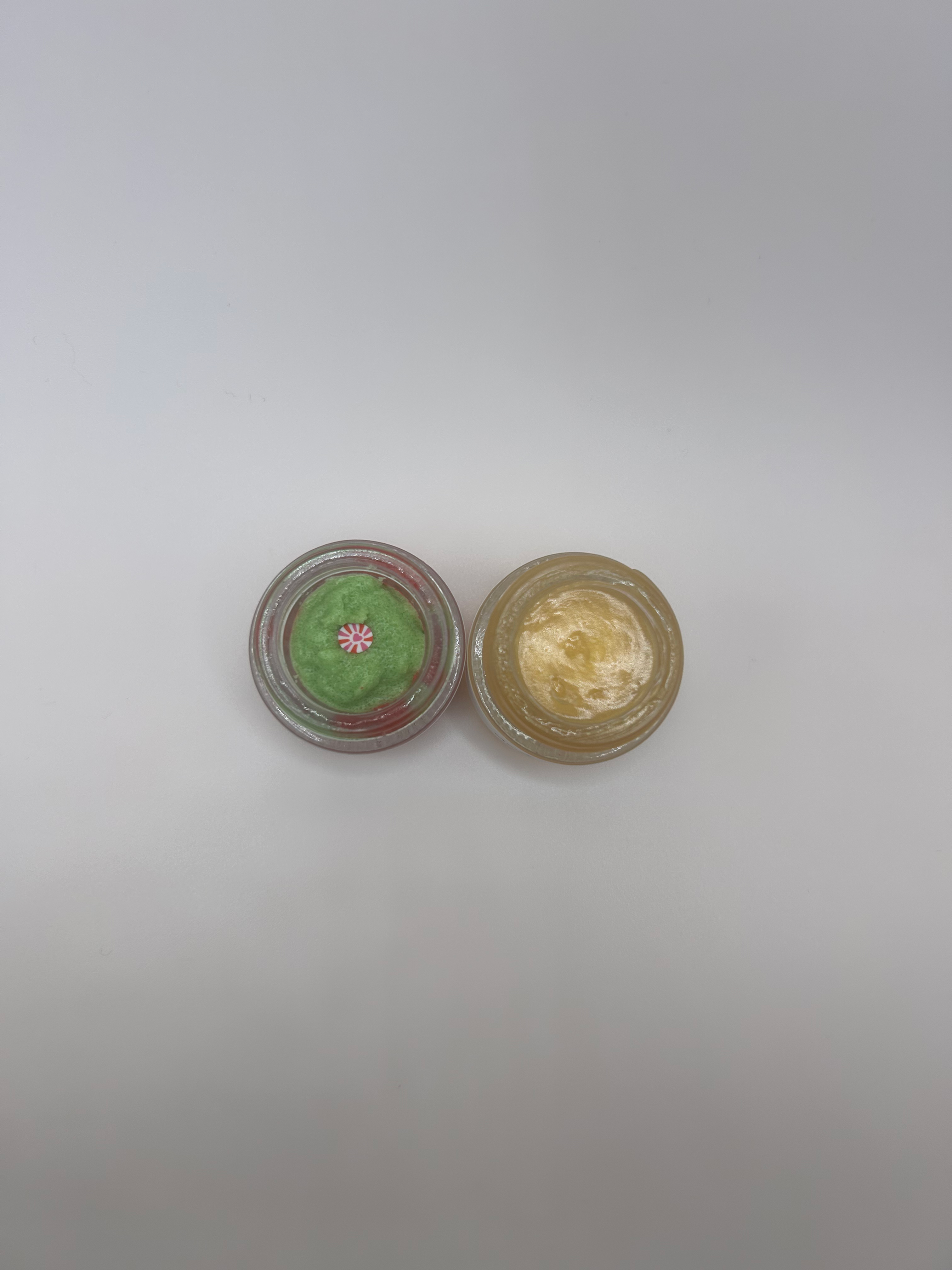 Grinchy Peppermint lip scrub and Merry Little lip mask