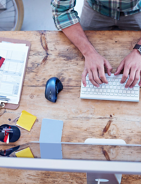 Man Working at a Desk