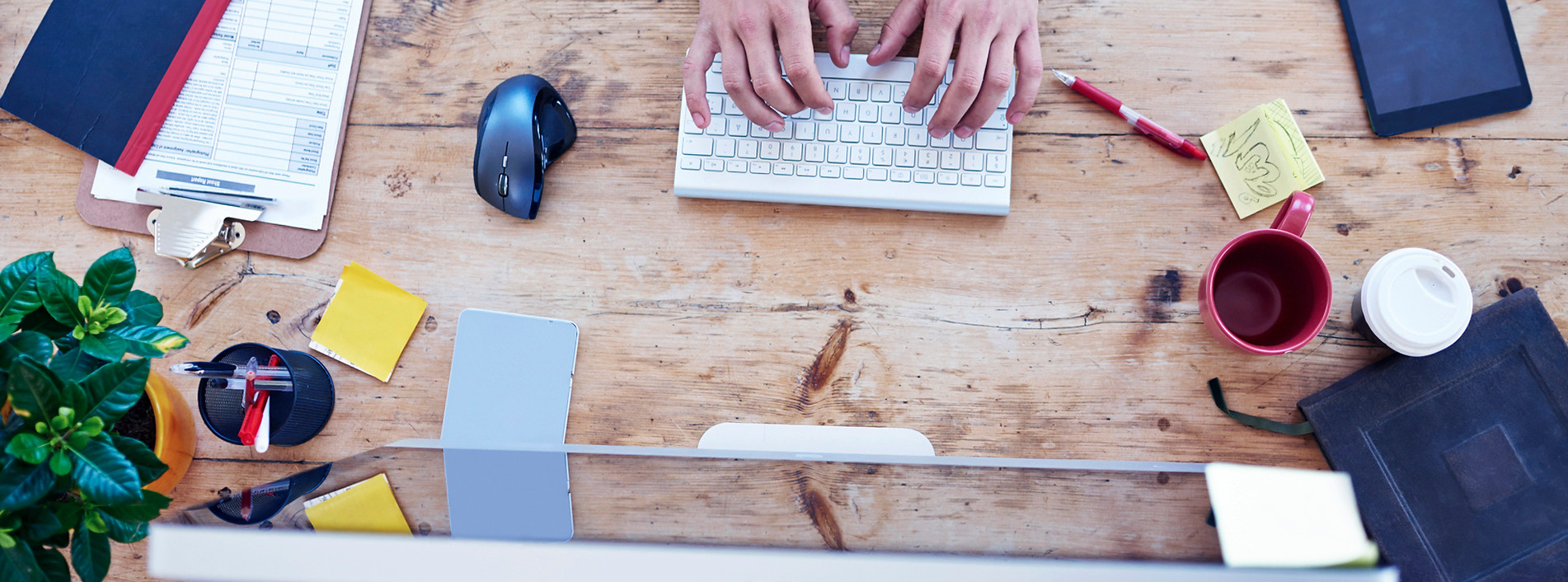 Man Working at a Desk