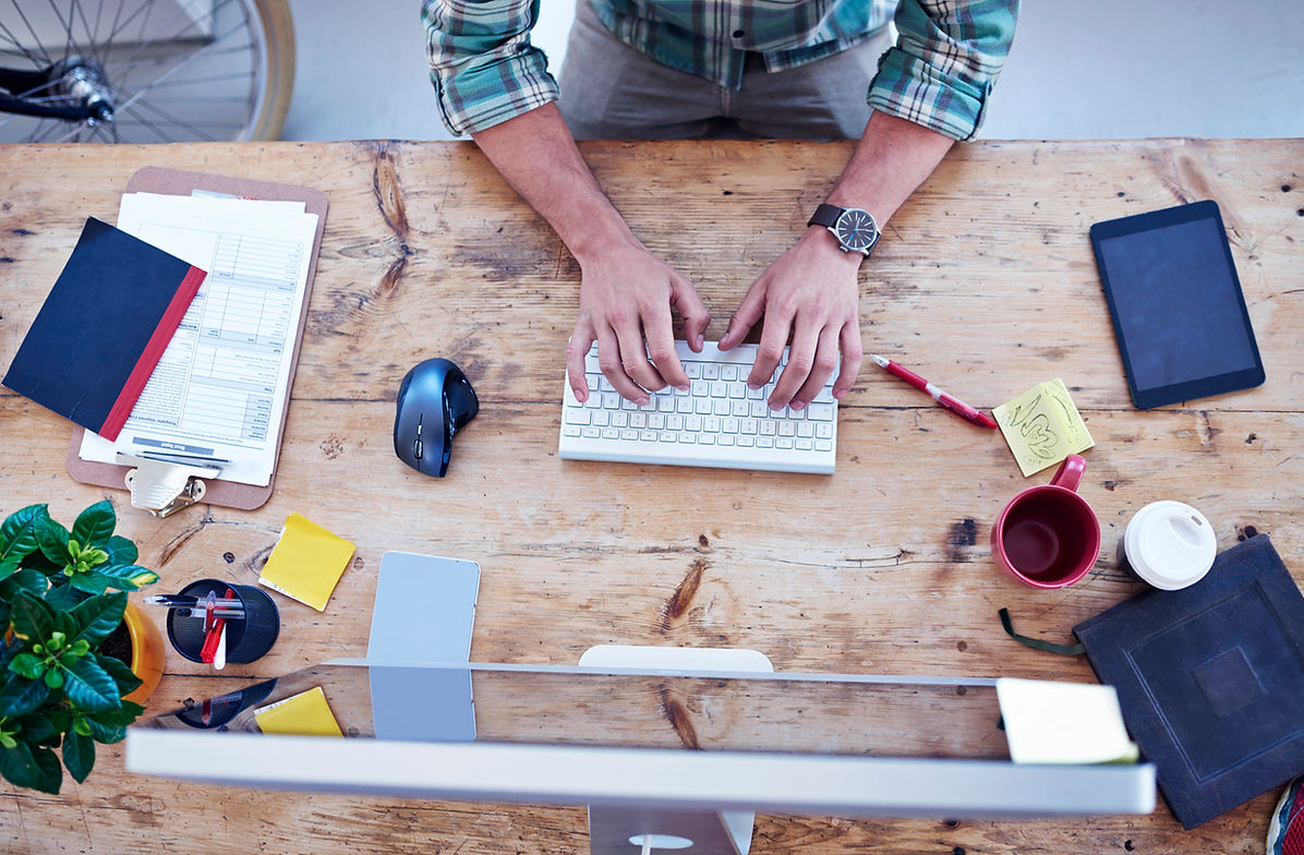 Man Working at a Desk