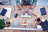 Man Working at a Desk