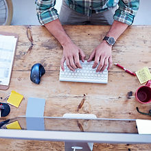 Man Working at a Desk