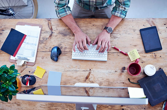Man Working at a Desk