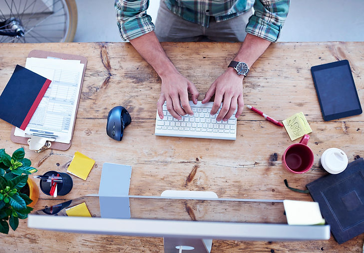 Man Working at a Desk