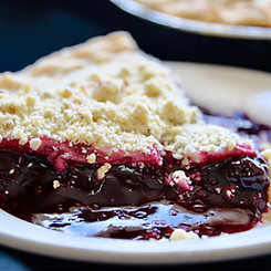 Dessert Menu Blackberry Crumble Pie