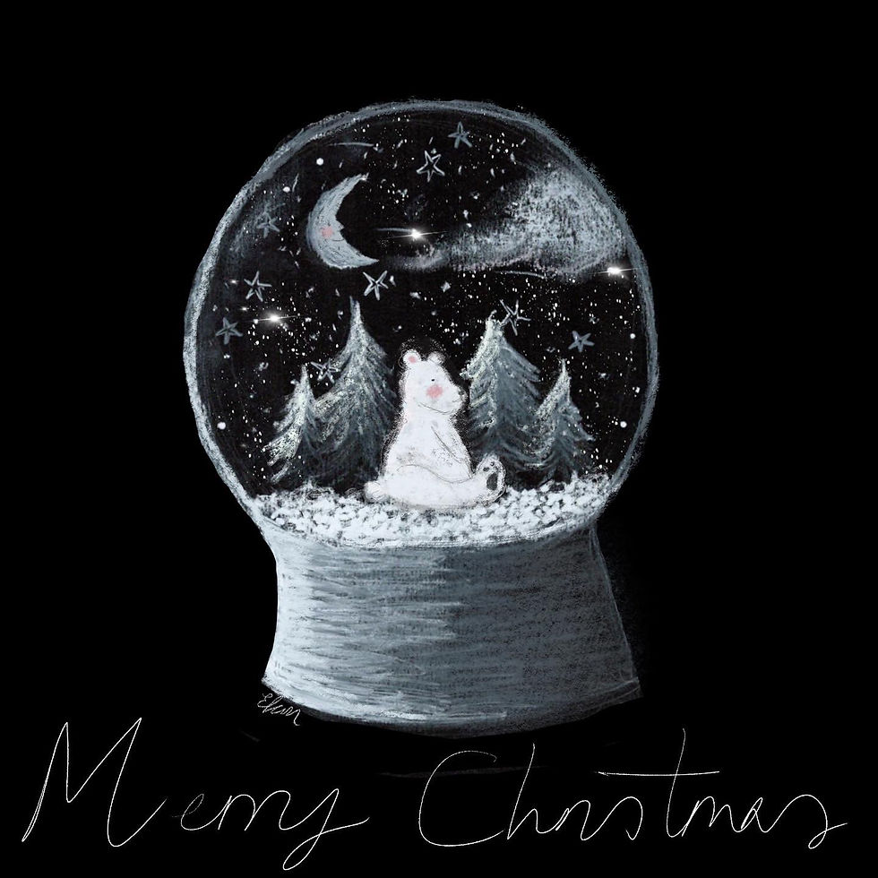 Polar Bear Snow Globe cards (5 pack)
