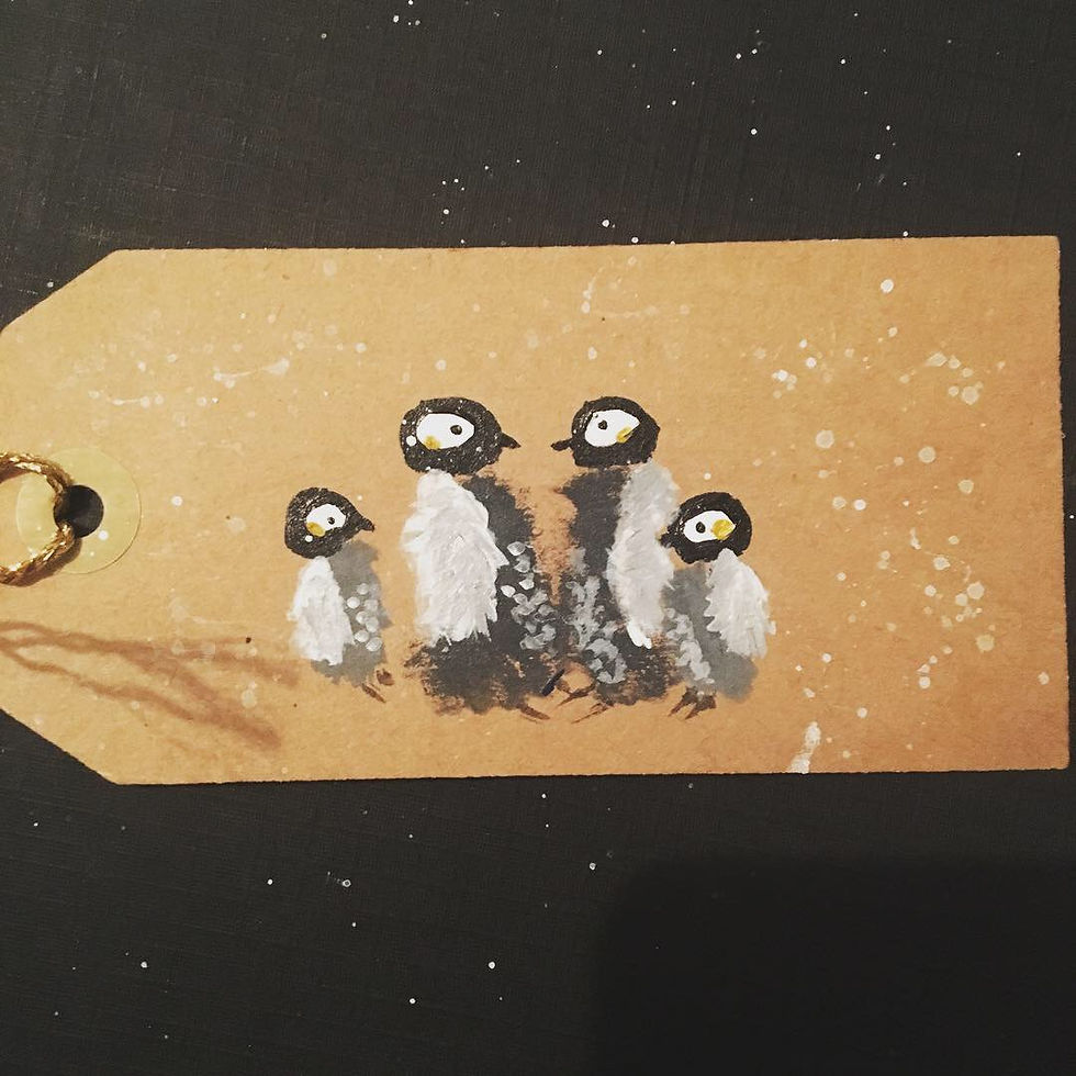 Thumbnail: 5 large gift tags (hand painted)