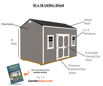 Shed for sale with metal roof