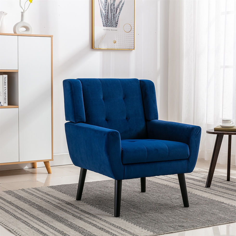 Thumbnail: Modern Soft Velvet Material Ergonomics Accent Chair Living Room Chair Bedroom Ch