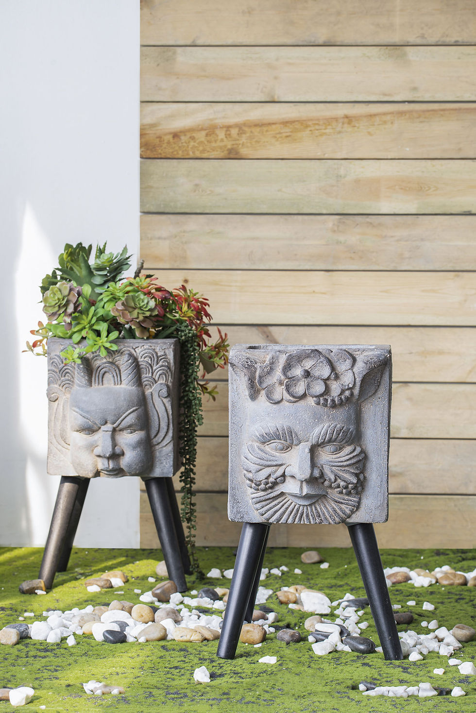Thumbnail: 11" x 13" x 22" Greek God Statue Planter with Legs