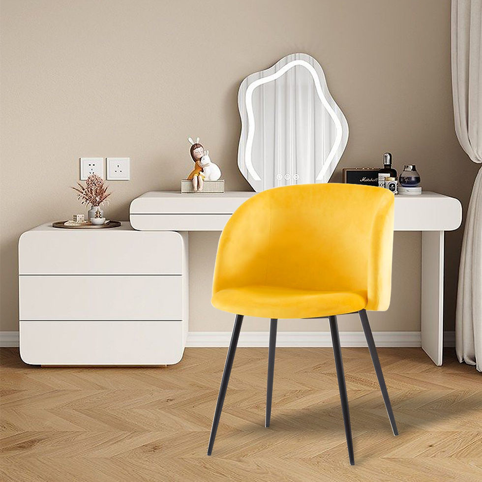 Thumbnail: Spring Drop1- Upholstered velvet dining armrest chairs