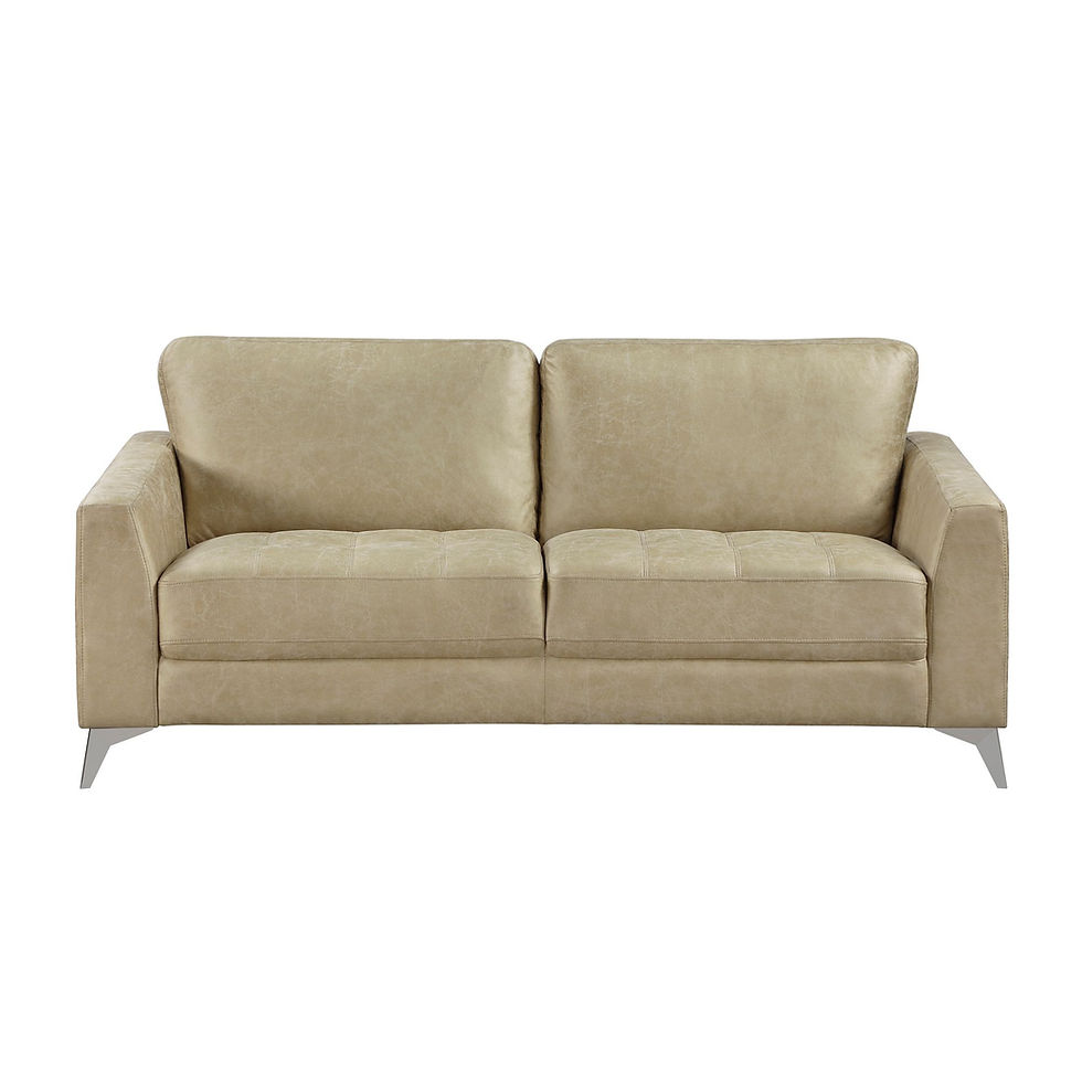 Thumbnail: Spring Drop- Sand-Hued Polished Microfiber Sofa