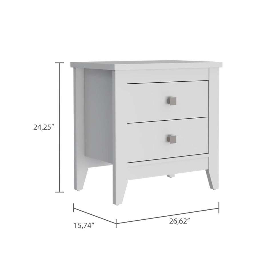 Thumbnail: Spring Drop1- Windsor 2-Drawer Nightstand White