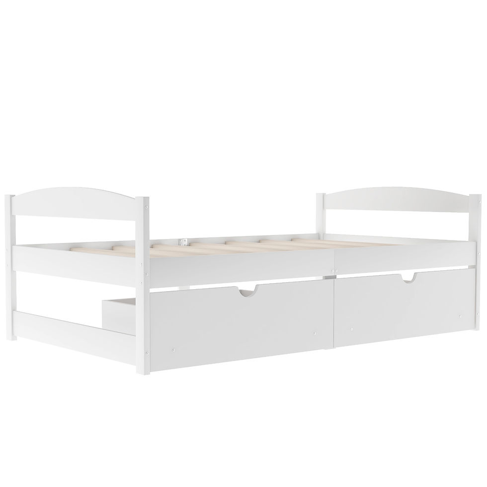Thumbnail: Twin size platform bed, with two drawers