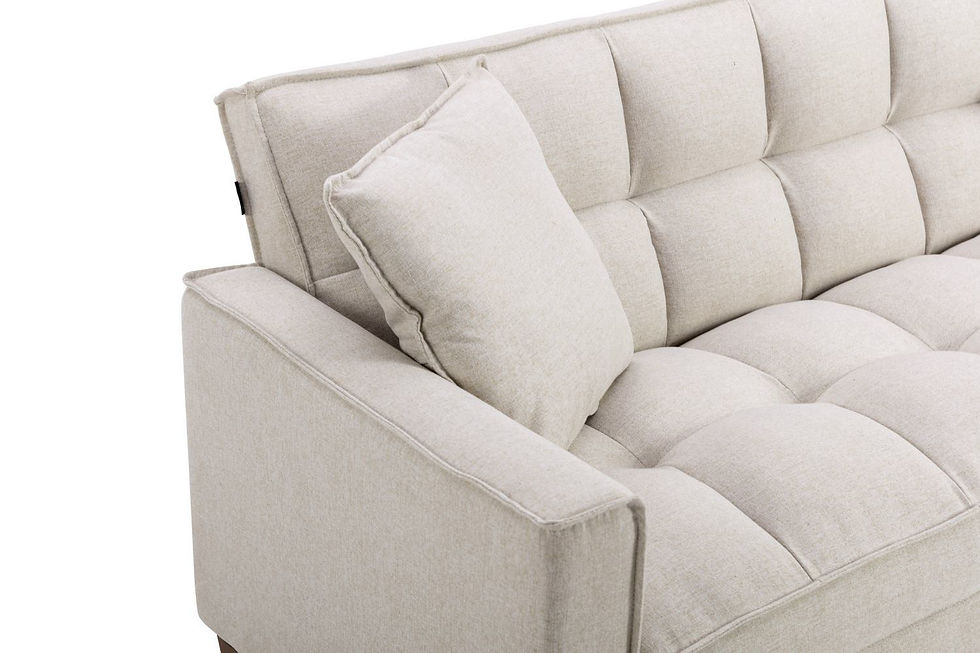 Thumbnail: Hot Selling Solid Color Easy Assemble Loveseat 2 Seater Furniture Breathable Lin