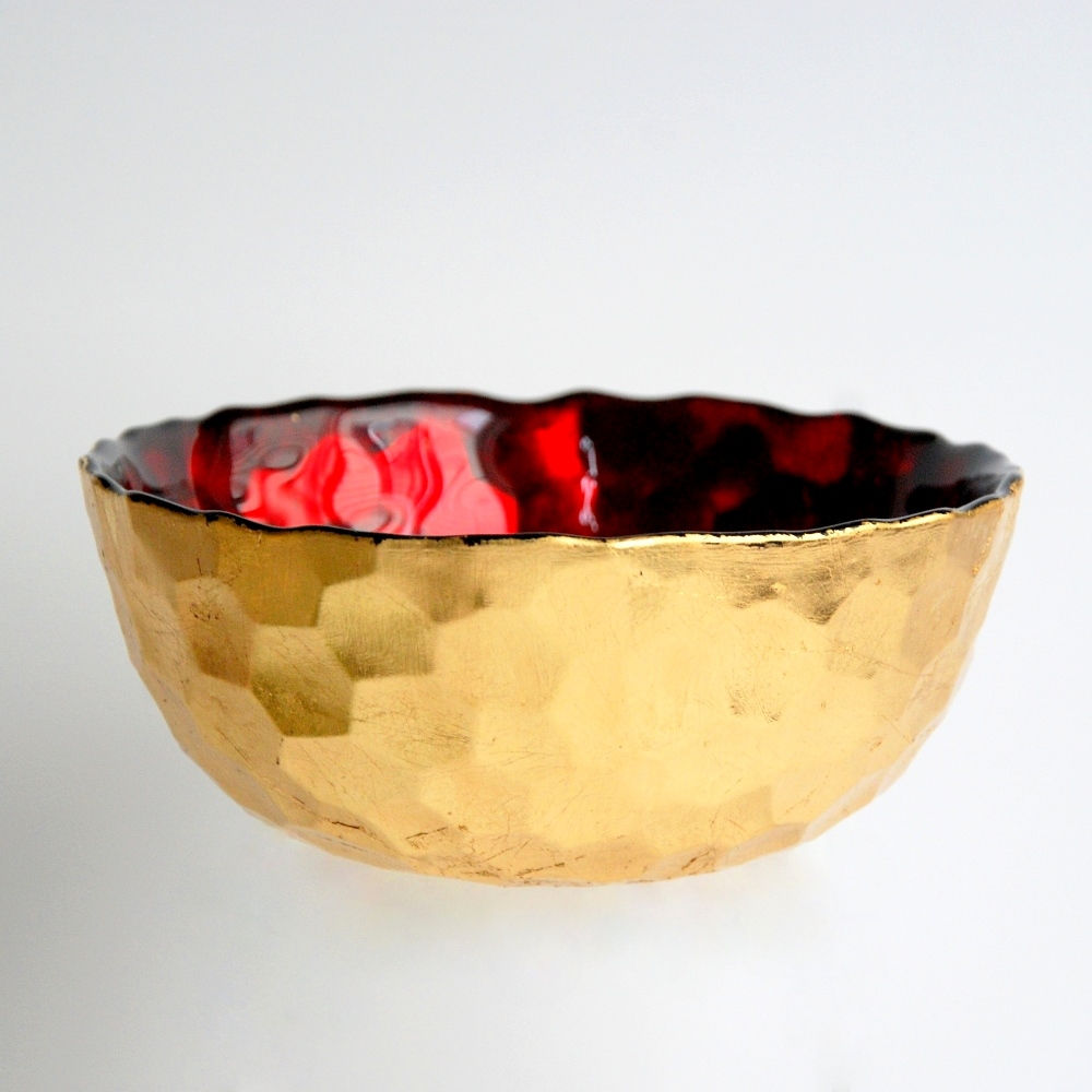 HIVE 6" Ruby/Gold Bowl