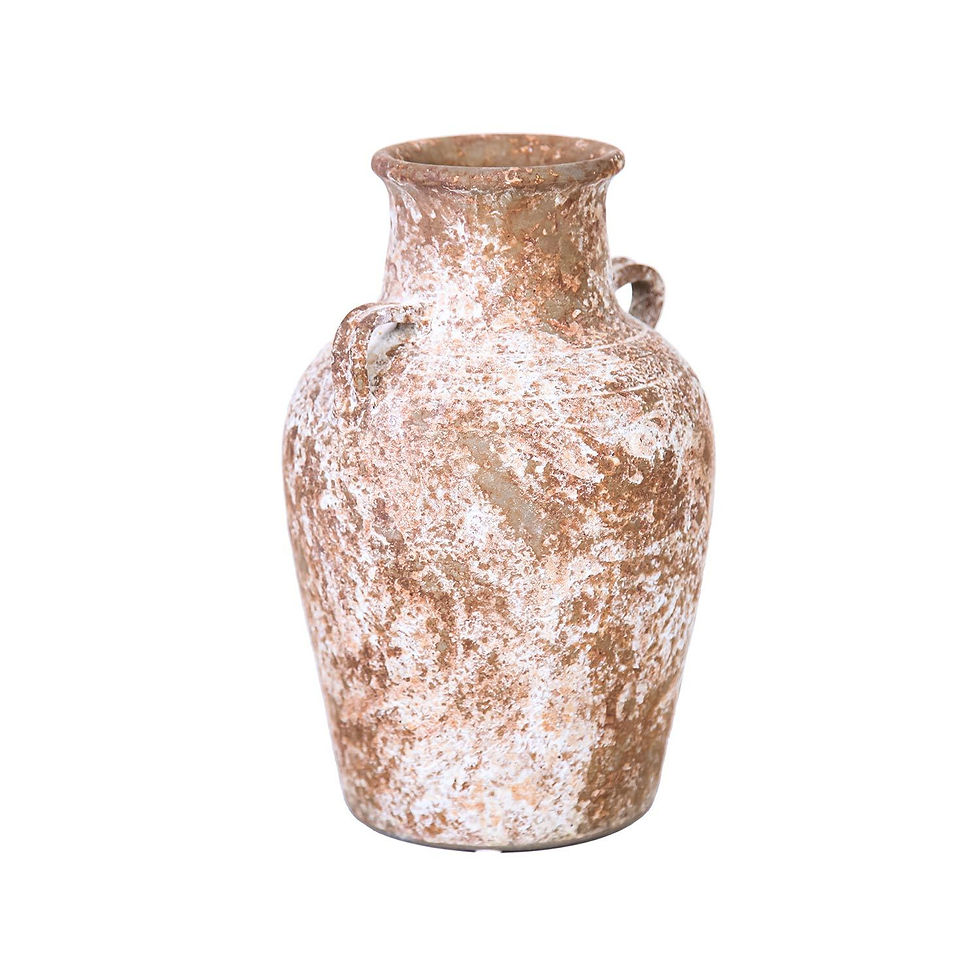 Thumbnail: Artisan Ceramic Aged Terracotta Vase - Country Charm for Your Home