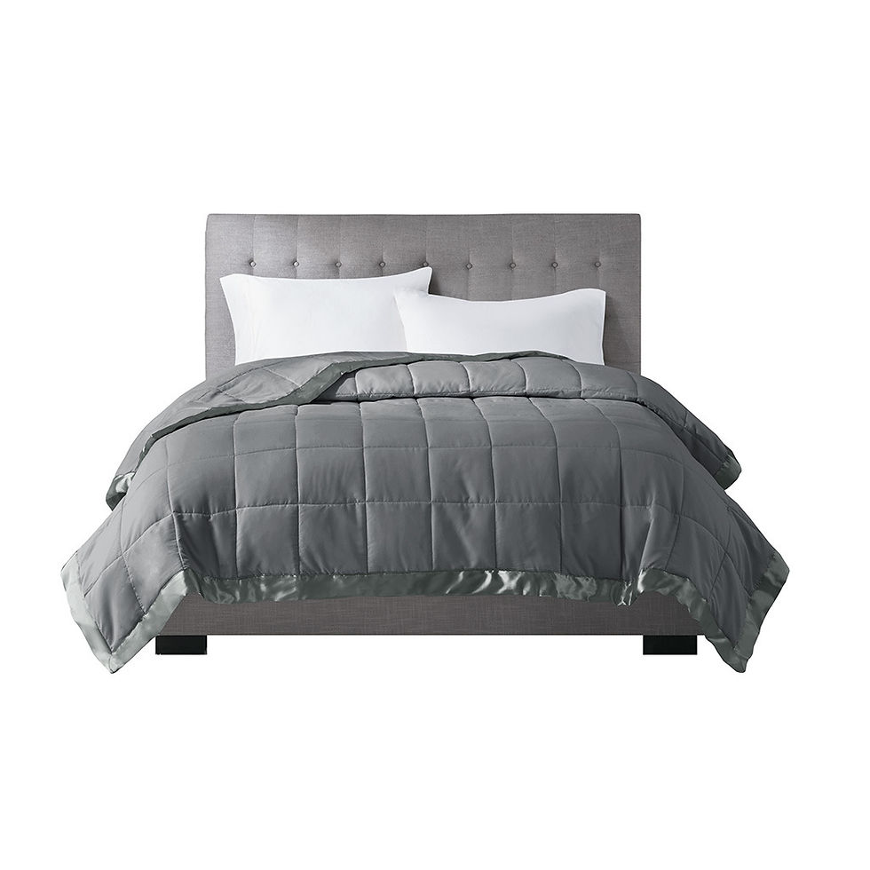 Thumbnail: Twin Lightweight Down Alternative Blanket with Satin Trim