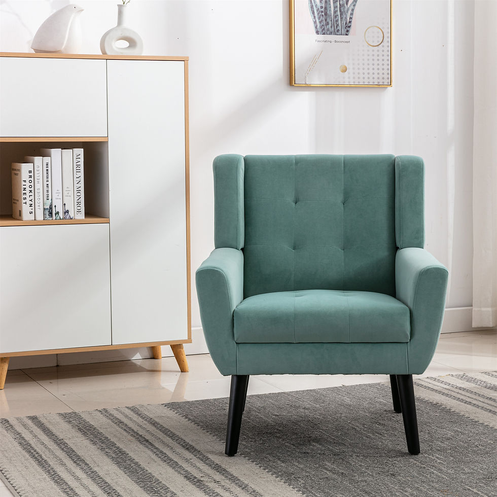 Thumbnail: Modern Soft Velvet Material Ergonomics Accent Chair Living Room Chair Bedroom Ch