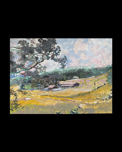 Romantic Boy and Coastal Live Oak, 11x15in, water-based paints on paper