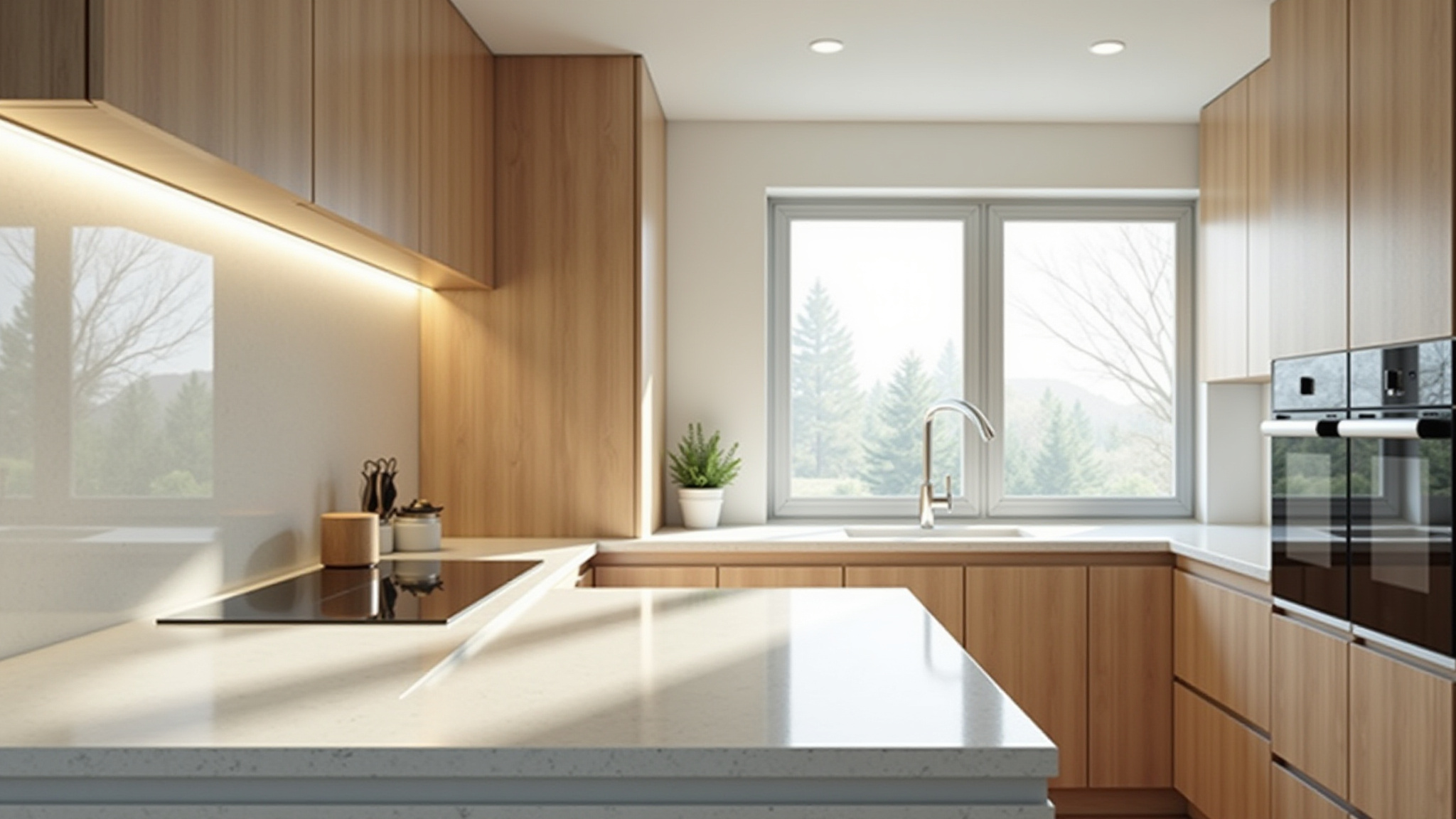Clean kitchen counter top