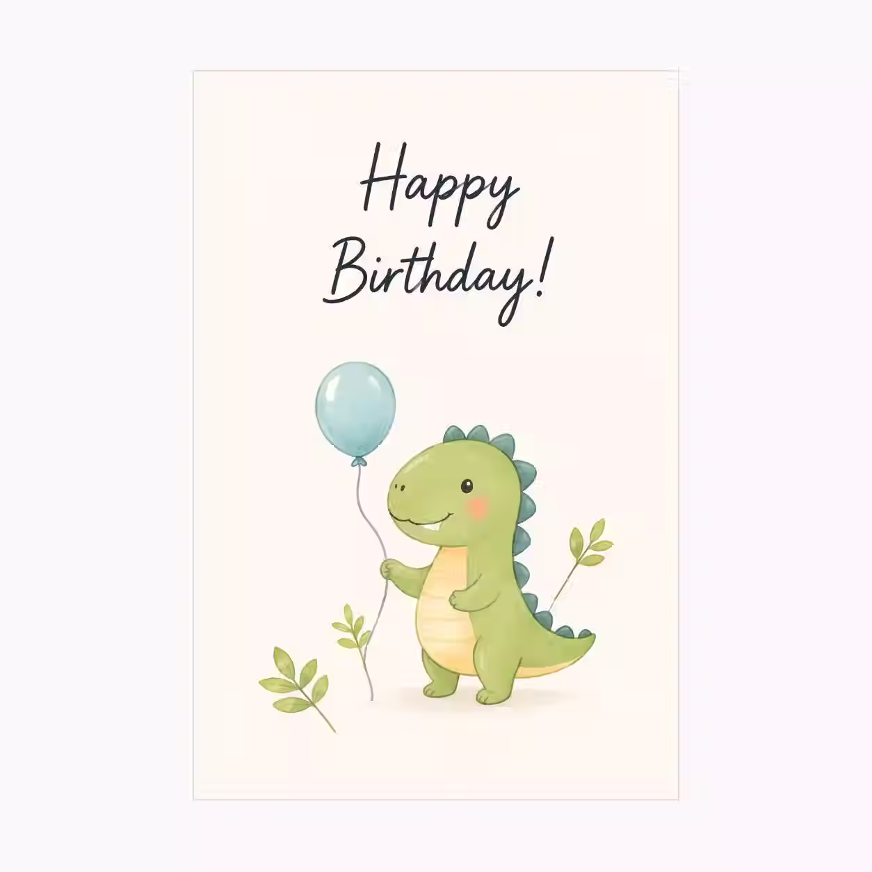 Открытка «Happy Birthday с динозавриком», 10×15 см