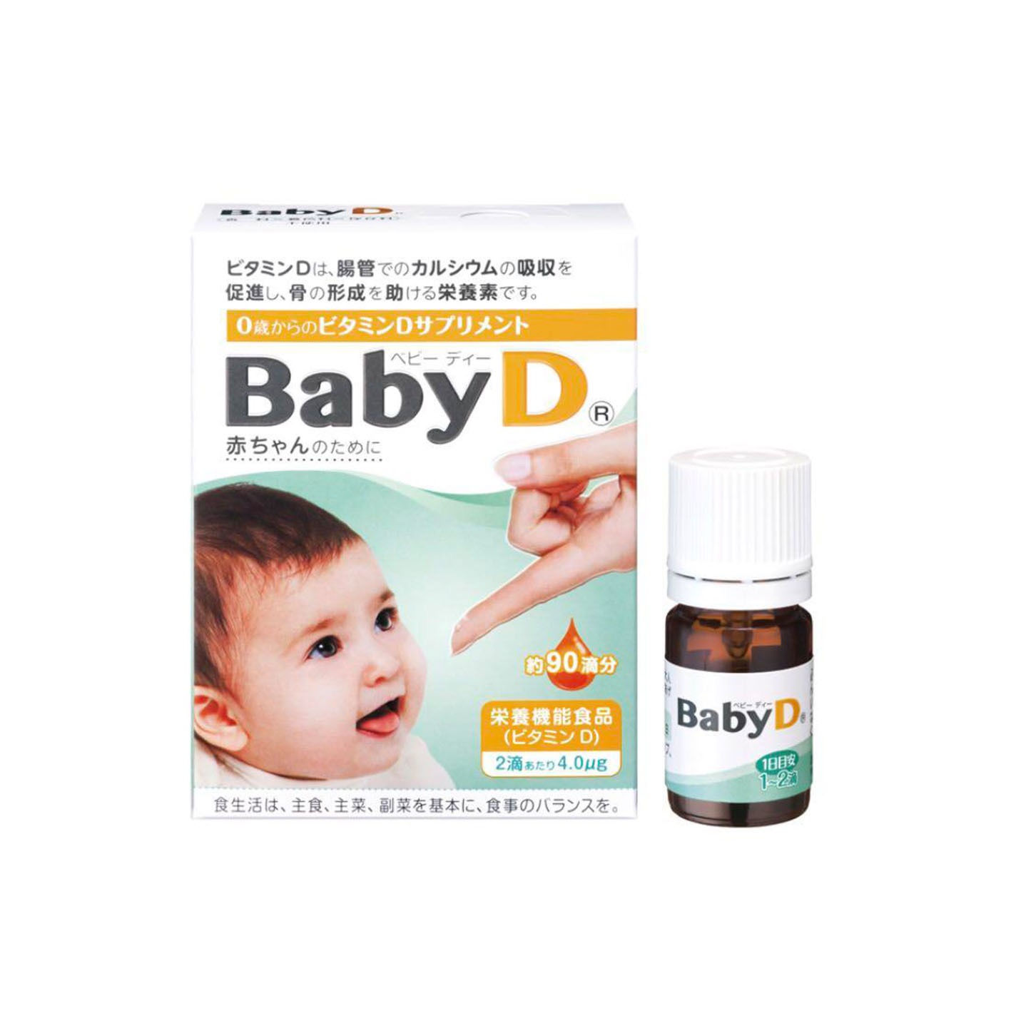 森下仁丹 BABY D嬰幼兒維生素D￼ 補鈣滴劑 3.7g￼