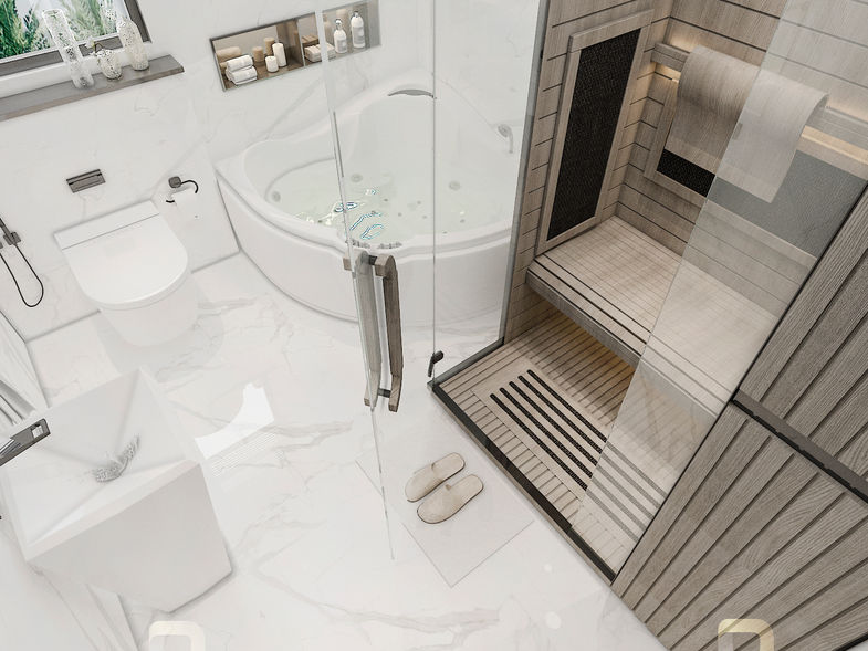 bathroom design - interior design - residential design - portray interiors design - decor - تصميم داخلي - ديكور
