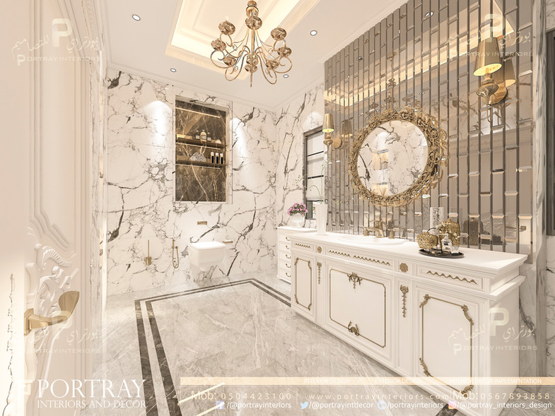 bathroom design - interior design - residential design - portray interiors design - decor - تصميم داخلي - ديكور
