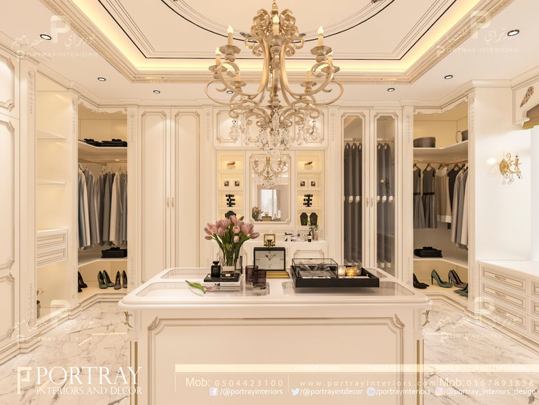 dressing room - interior design - residential design - portray interiors design - decor - تصميم داخلي - ديكور