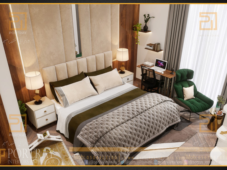 bed room - interior design - residential design - portray interiors design - decor - تصميم داخلي - ديكور
