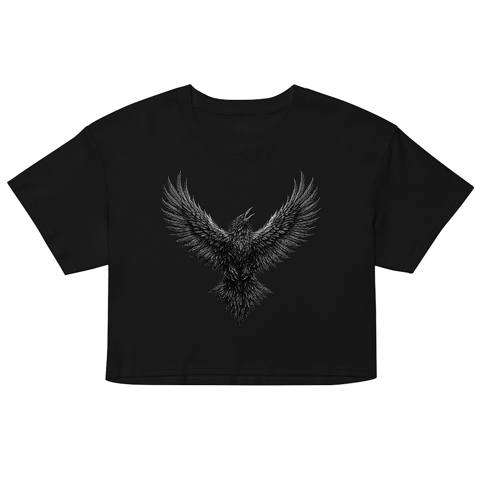 Dark Raven Flying Crop Top