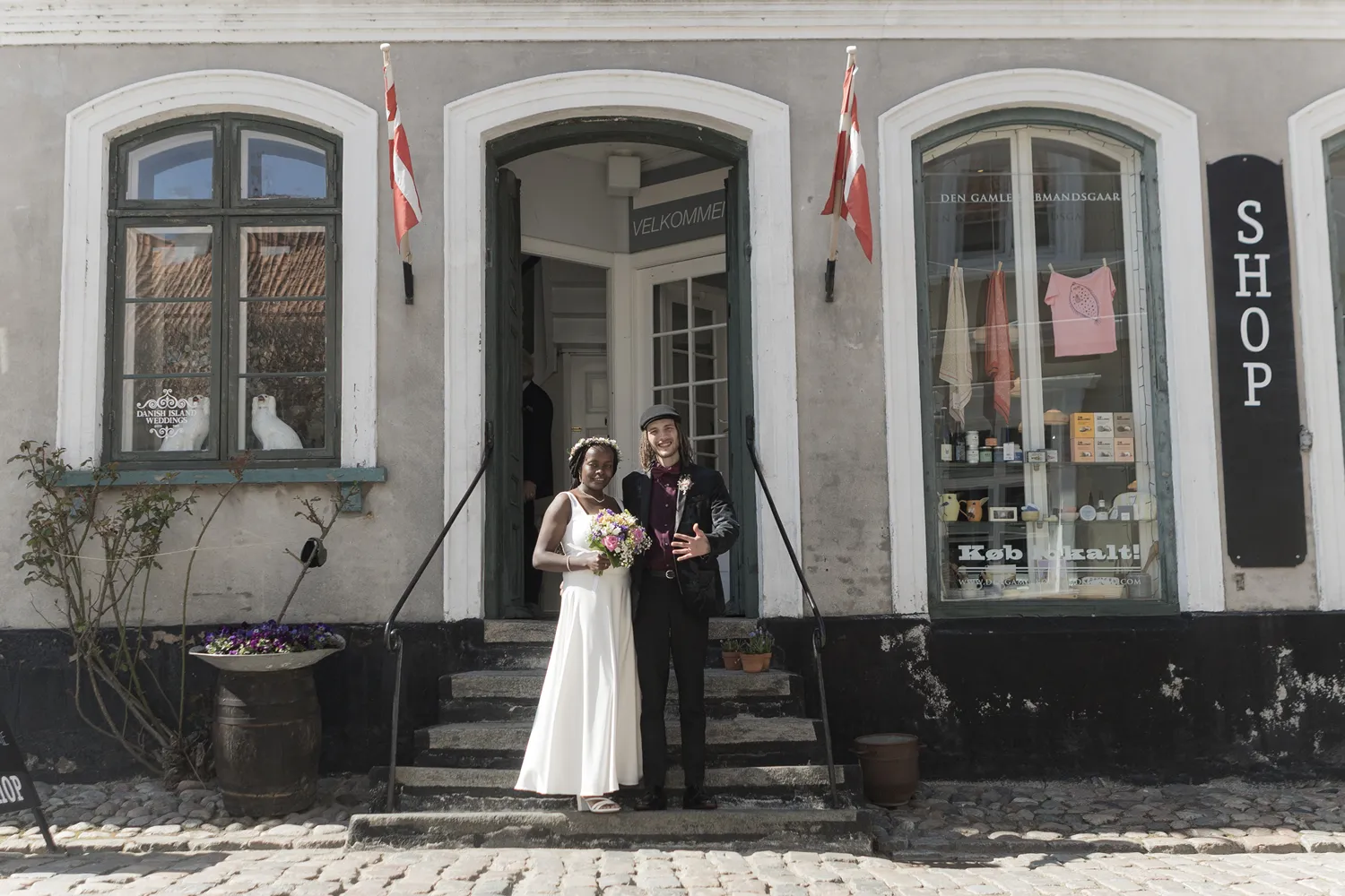 Private wedding venue inside the Old Merchant’s House in Ærøskøbing, Denmark.