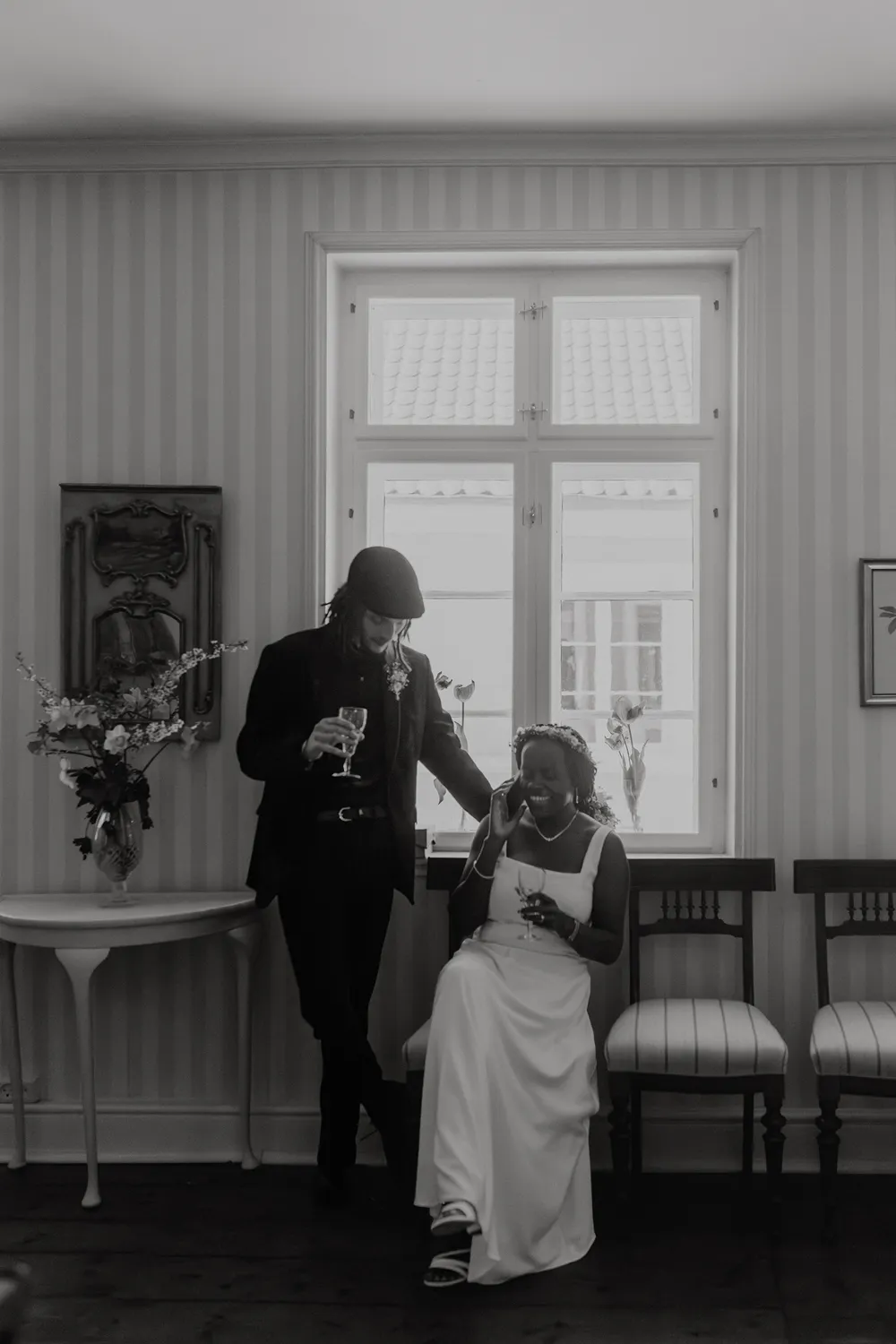 bride and groom after  civil ceremony
