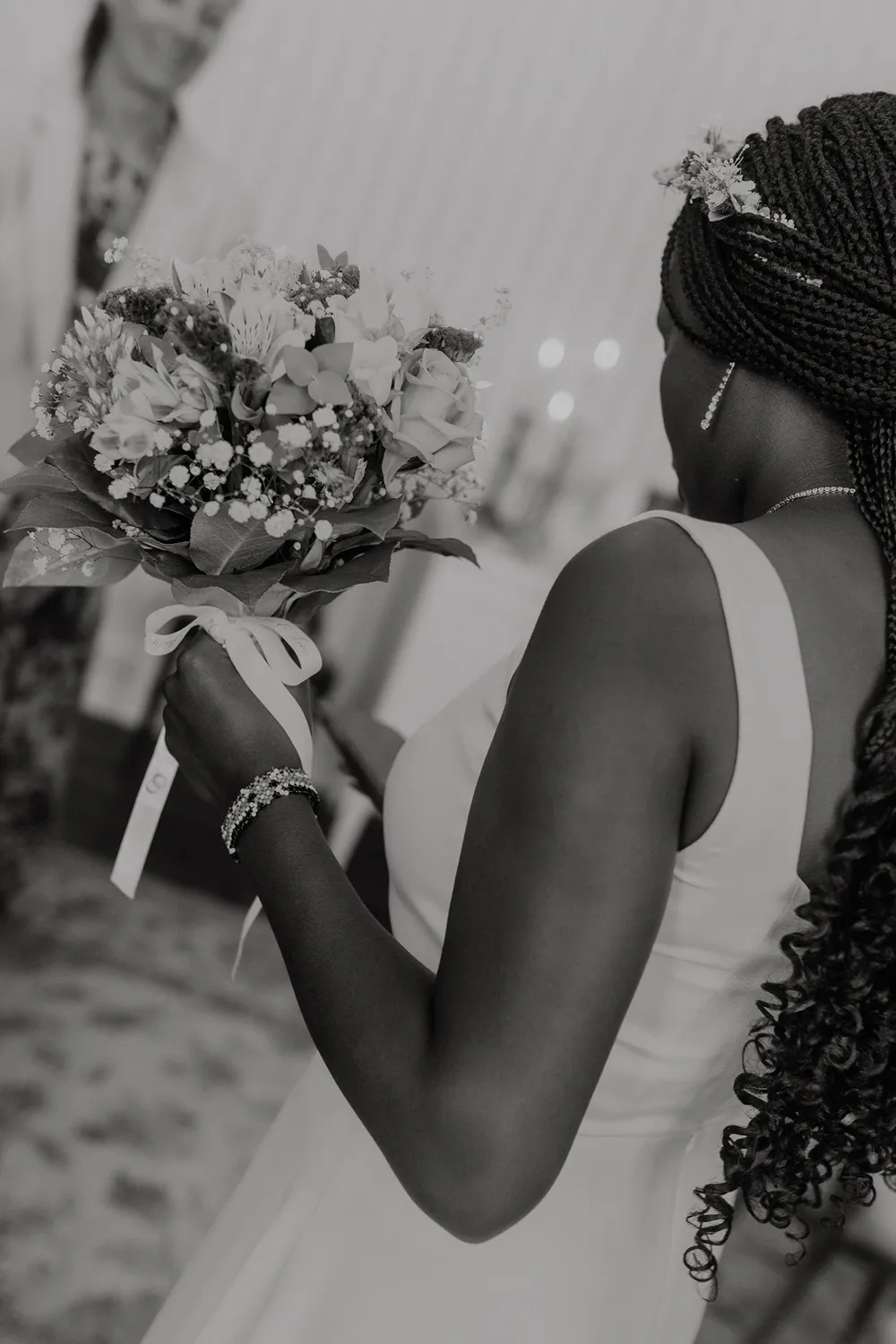 Spring wedding bouquet during intimate wedding in Denmark