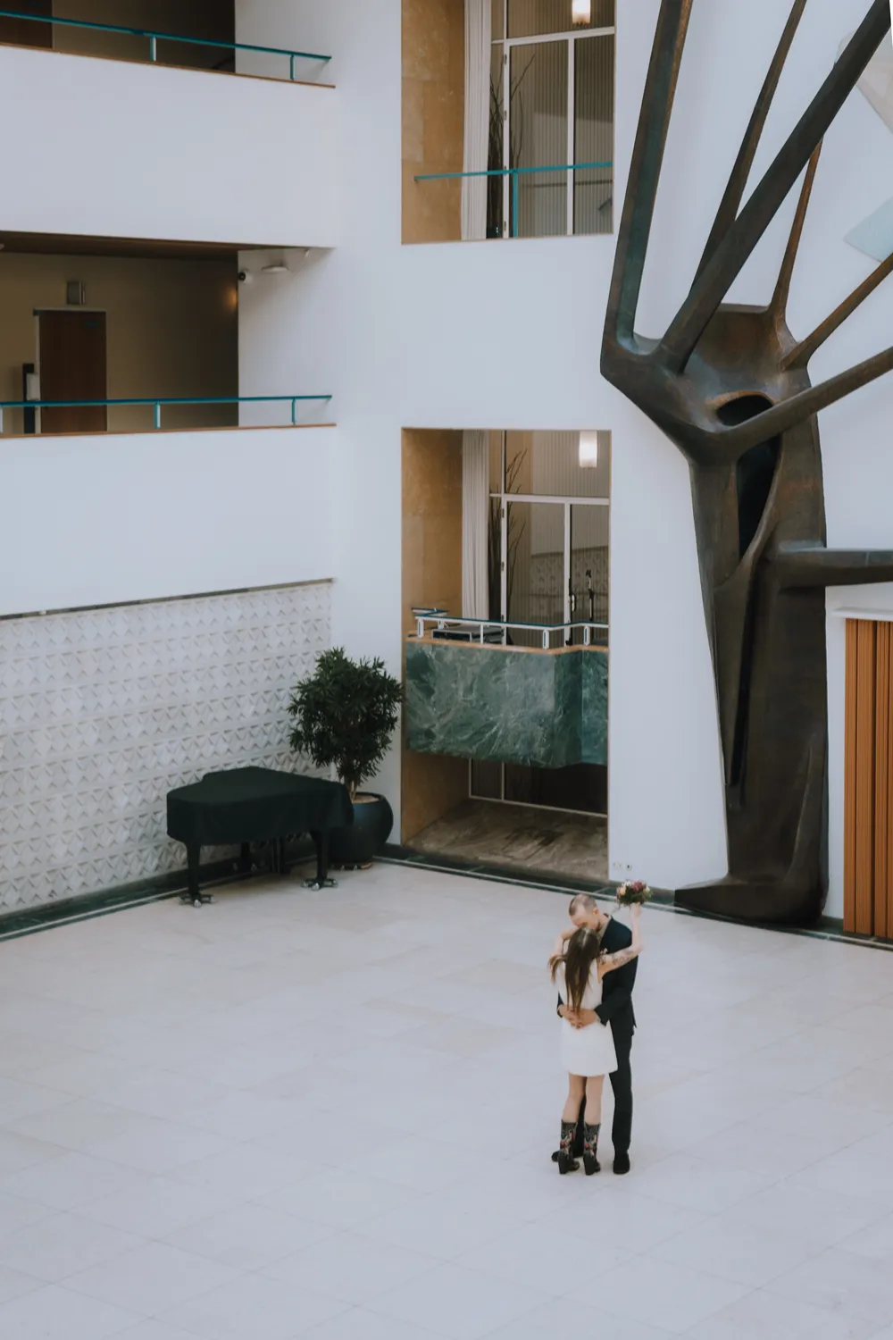 Emotional documentary wedding portraits during intimate Denmark elopement.