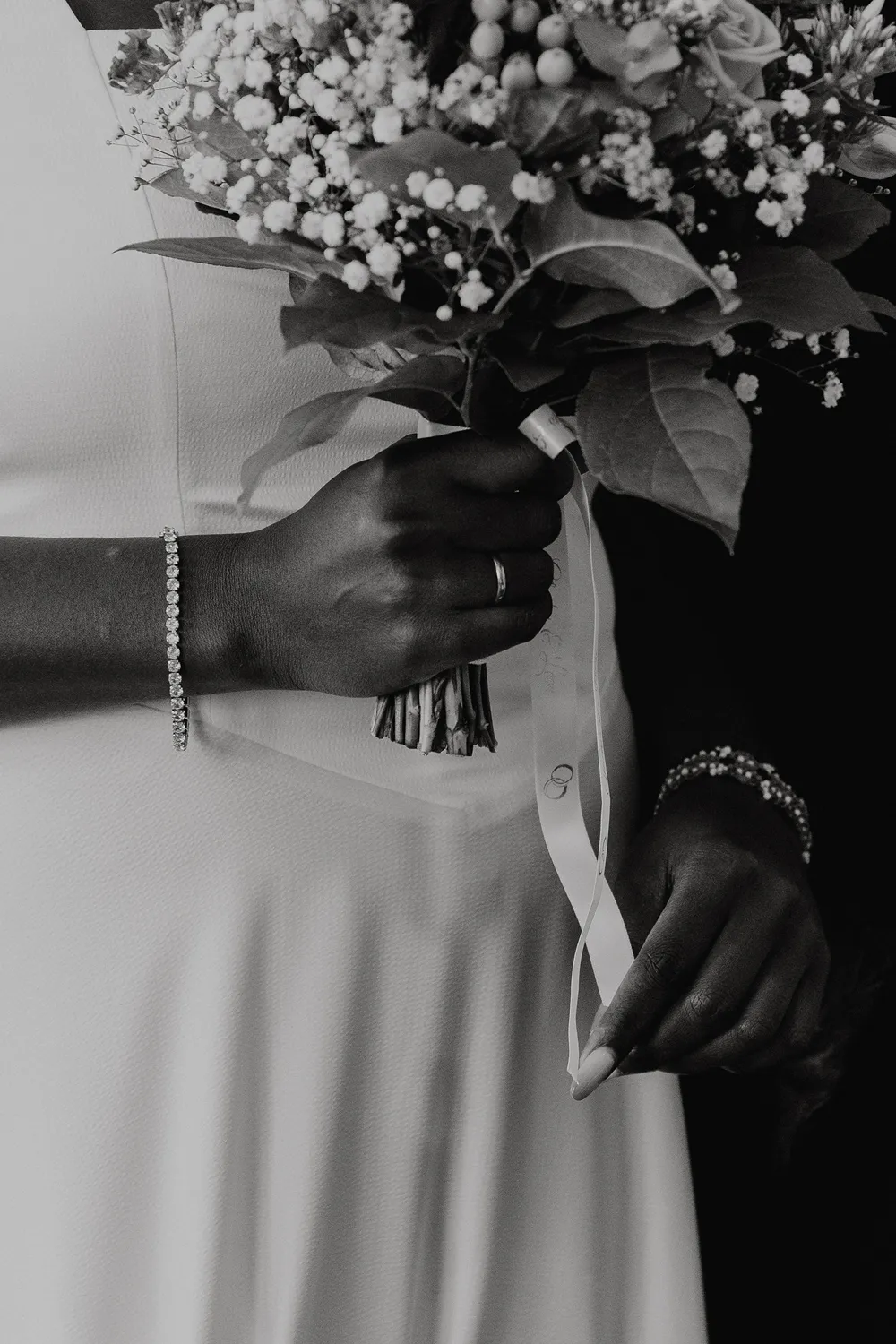 Documentary close-up portrait during intimate spring wedding on Ærø.