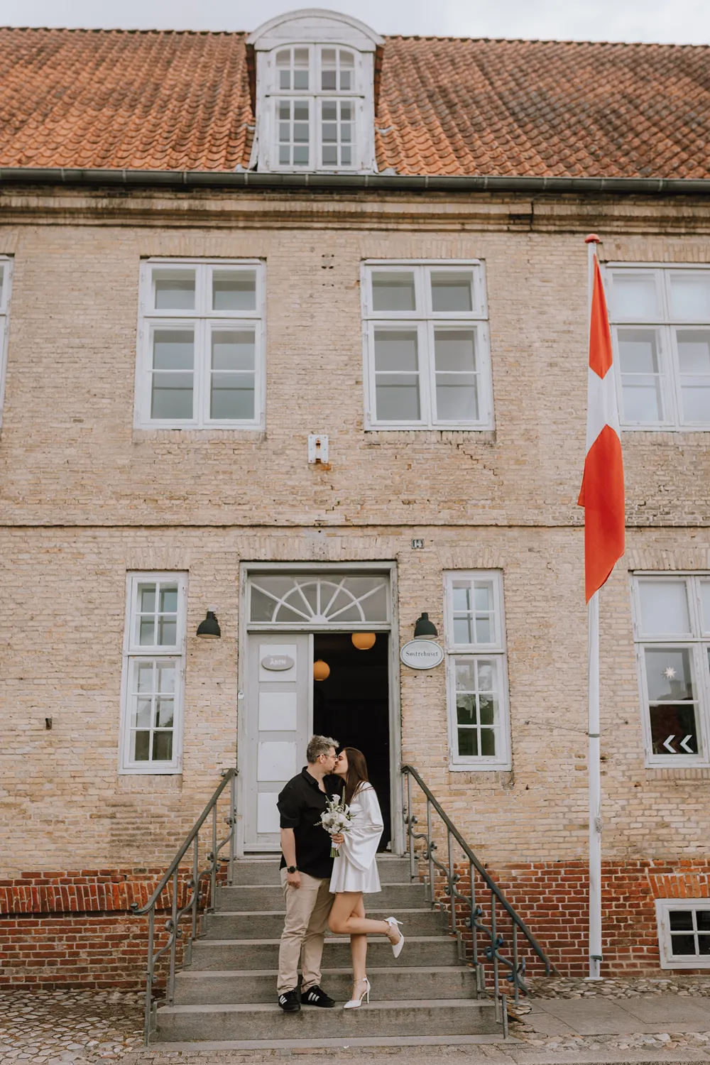Wedding photographer in Christiansfeld capturing intimate portraits