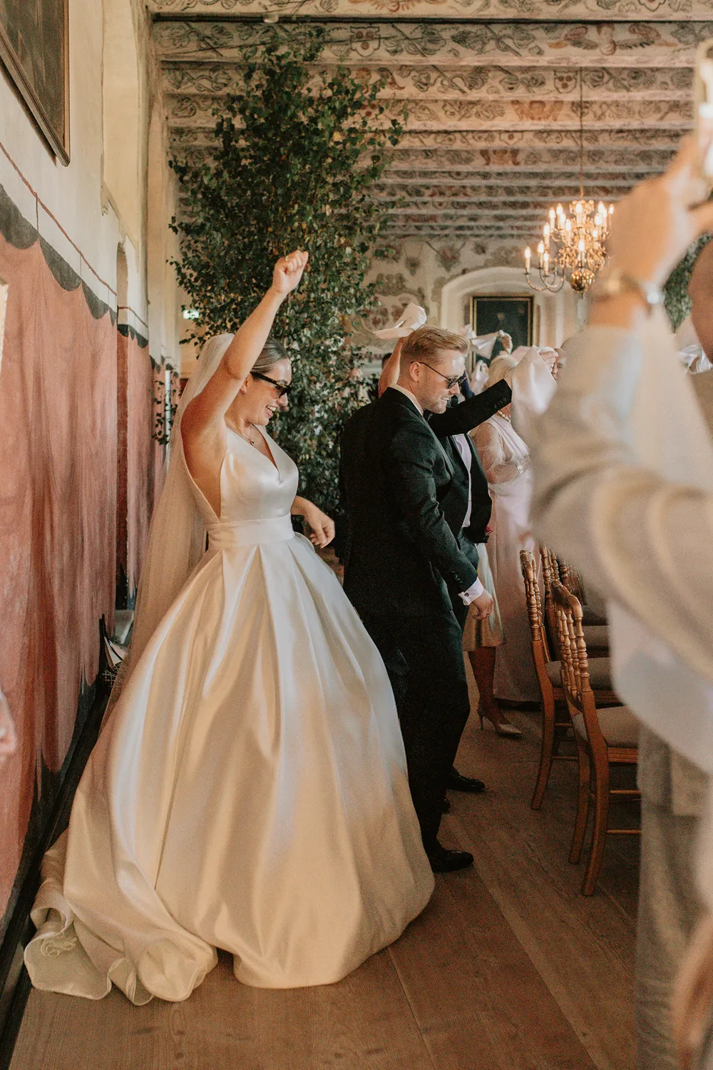 Luxury wedding dinner at Holckenhavn Slot