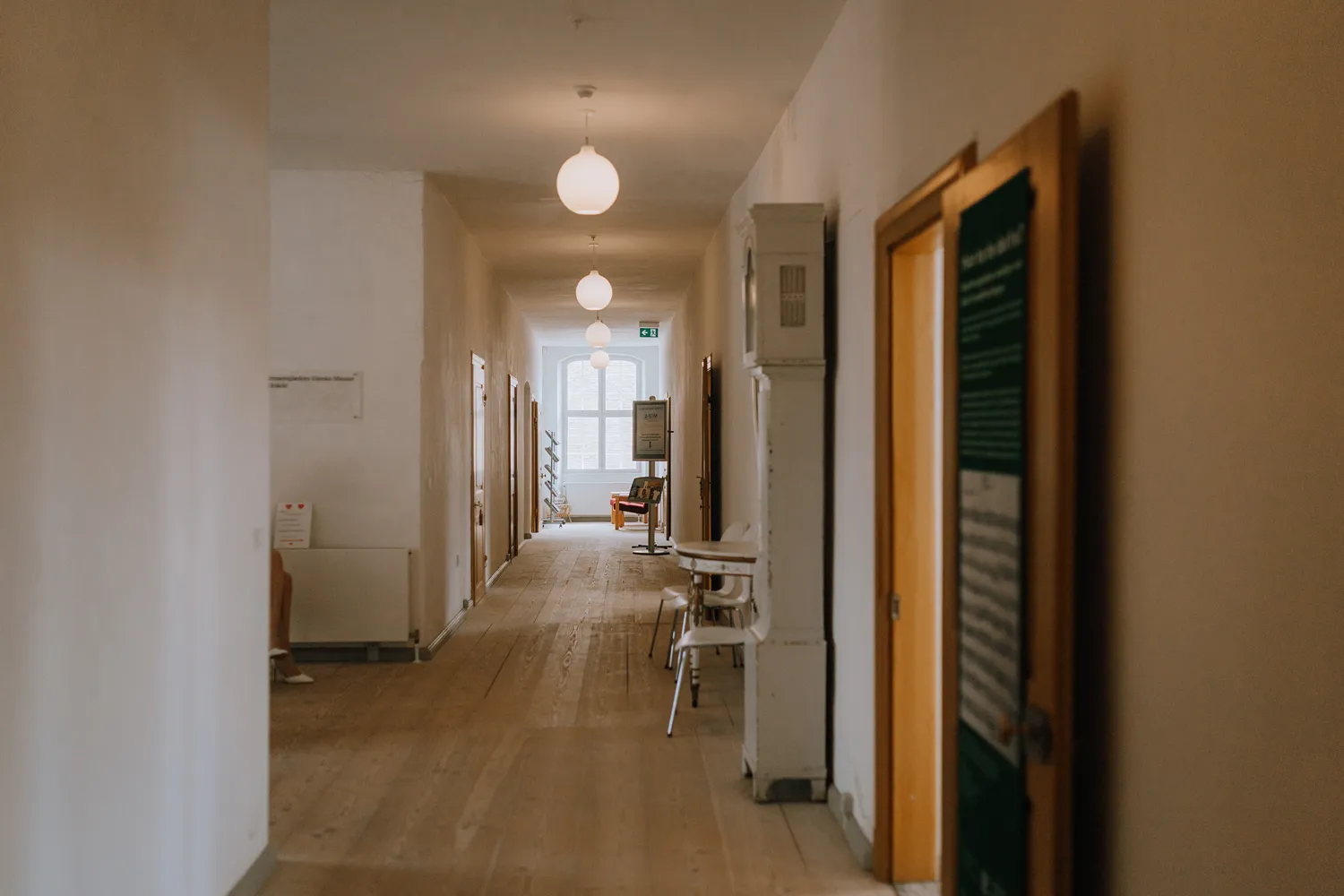 Christiansfeld wedding photographer venue corridor