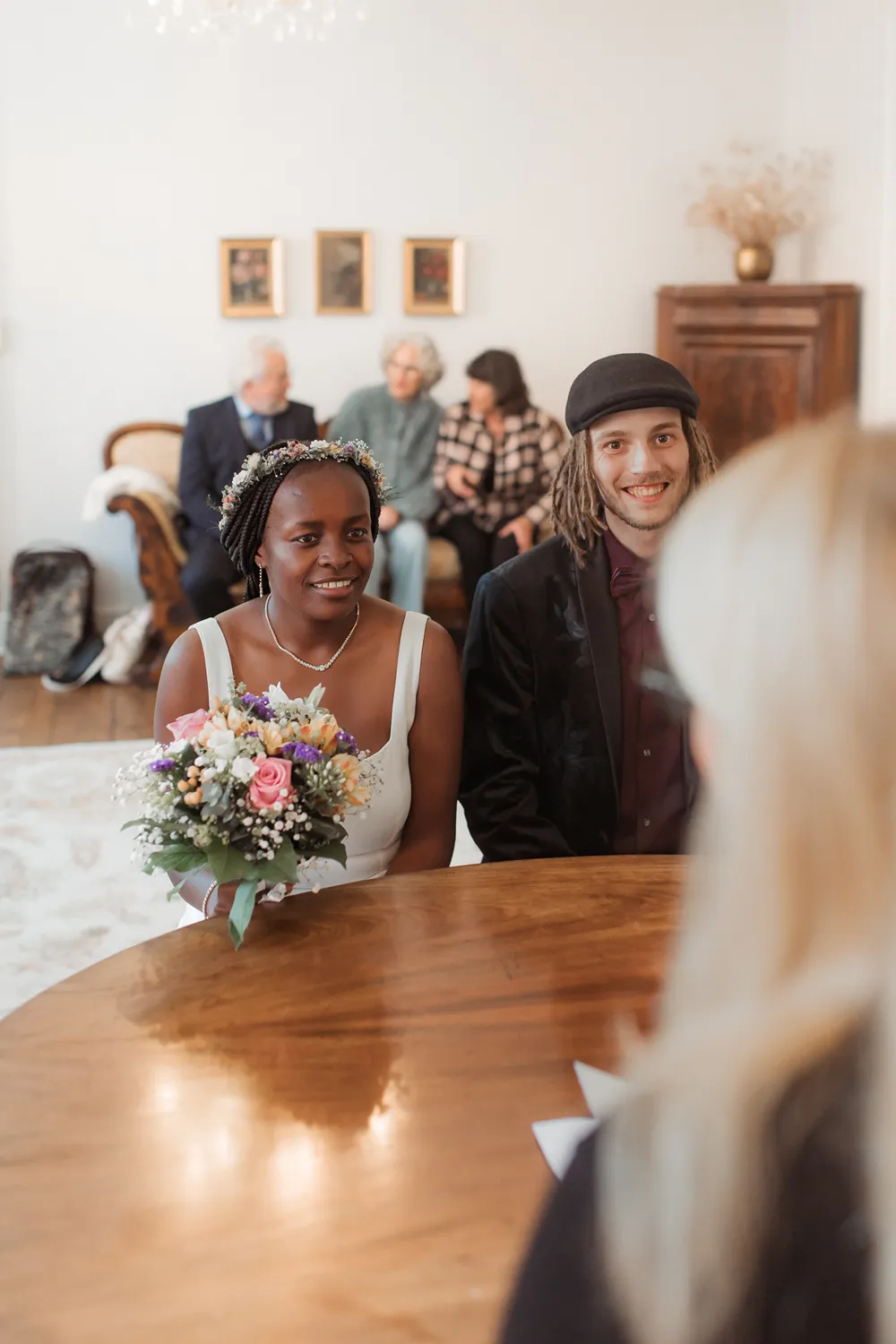 Civil wedding ceremony for an international couple on Ærø island.
