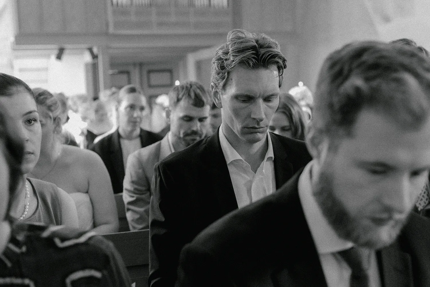 Scandinavian luxury wedding ceremony with emotional family moments