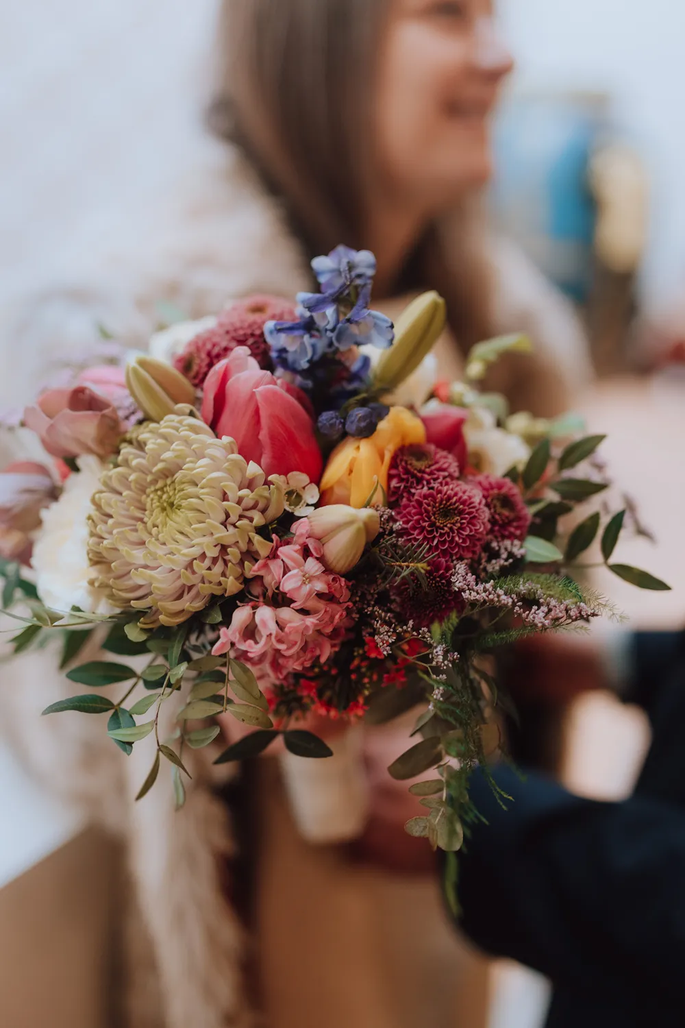 Emotional candid wedding moments during intimate elopement in Denmark.
