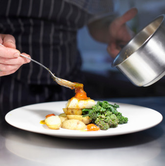 Chef Plating Dish