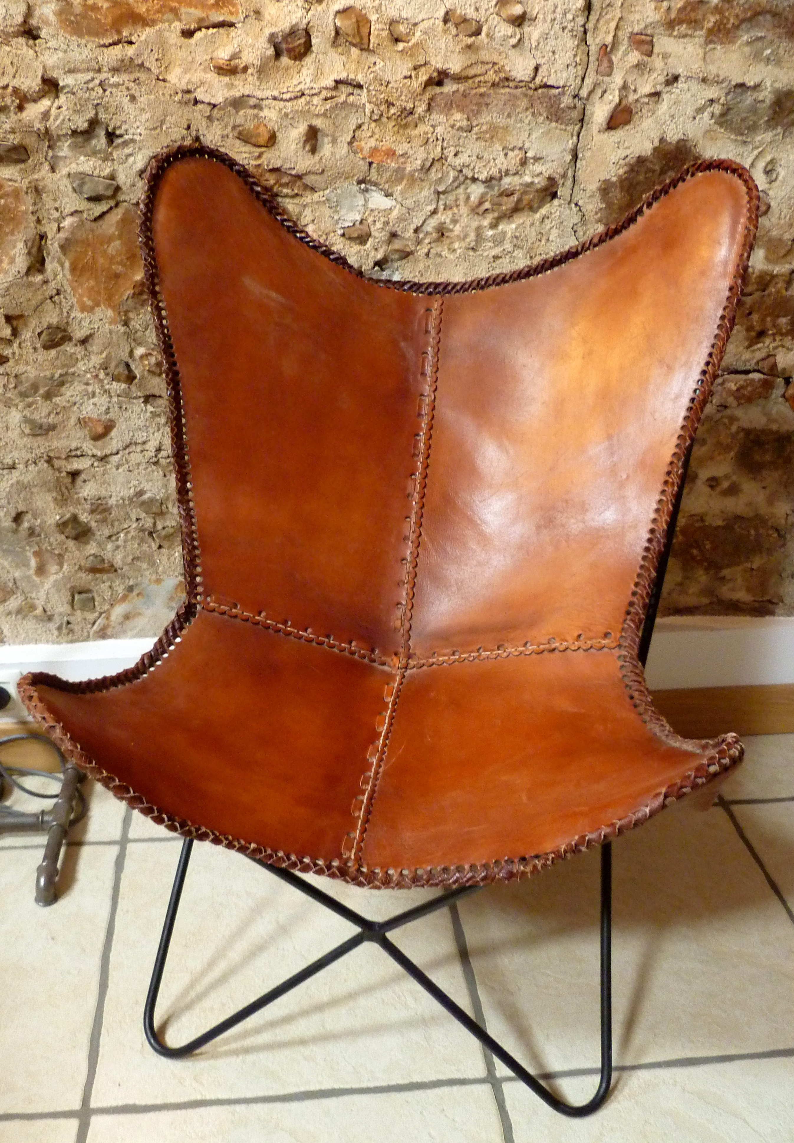 Fauteuil en cuir décoration mariage