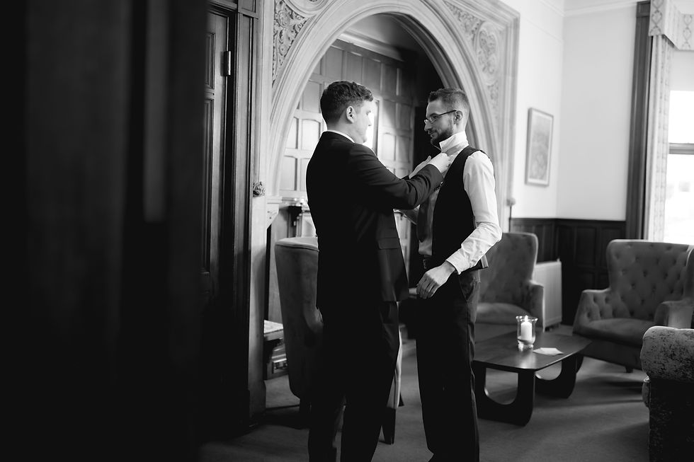 Groom and Groomsmen Getting Ready | Norfolk Wedding Photographer Chloe Gels