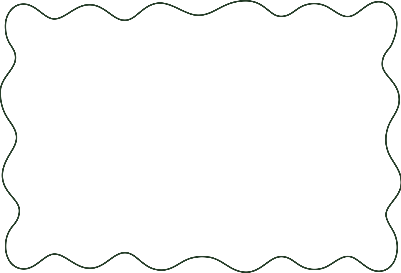 Wiggle line frame