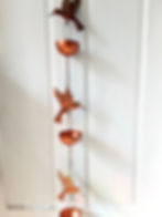 Copper hummingbird rain chain